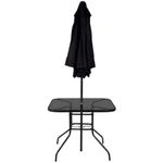 Conjunto com Mesa 4 Cadeiras e Guarda Sol 180CM Riviera para Jardim CASA LYS