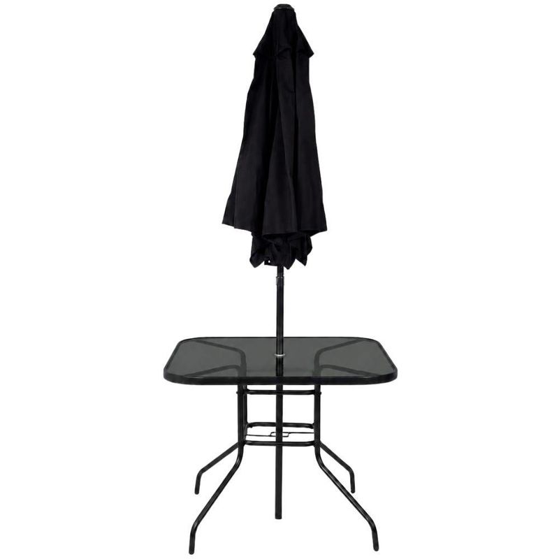 Conjunto com Mesa 4 Cadeiras e Guarda Sol 180CM Riviera para Jardim CASA LYS