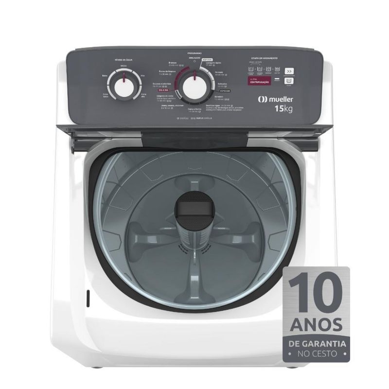Máquina de Lavar Mueller MLA15 15kg Automática com Ultracentrifugação Branco 110V