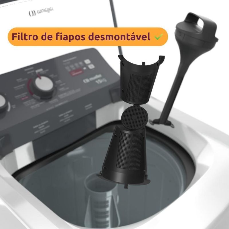 Máquina de Lavar Mueller MLA15 15kg Automática com Ultracentrifugação Branco 110V
