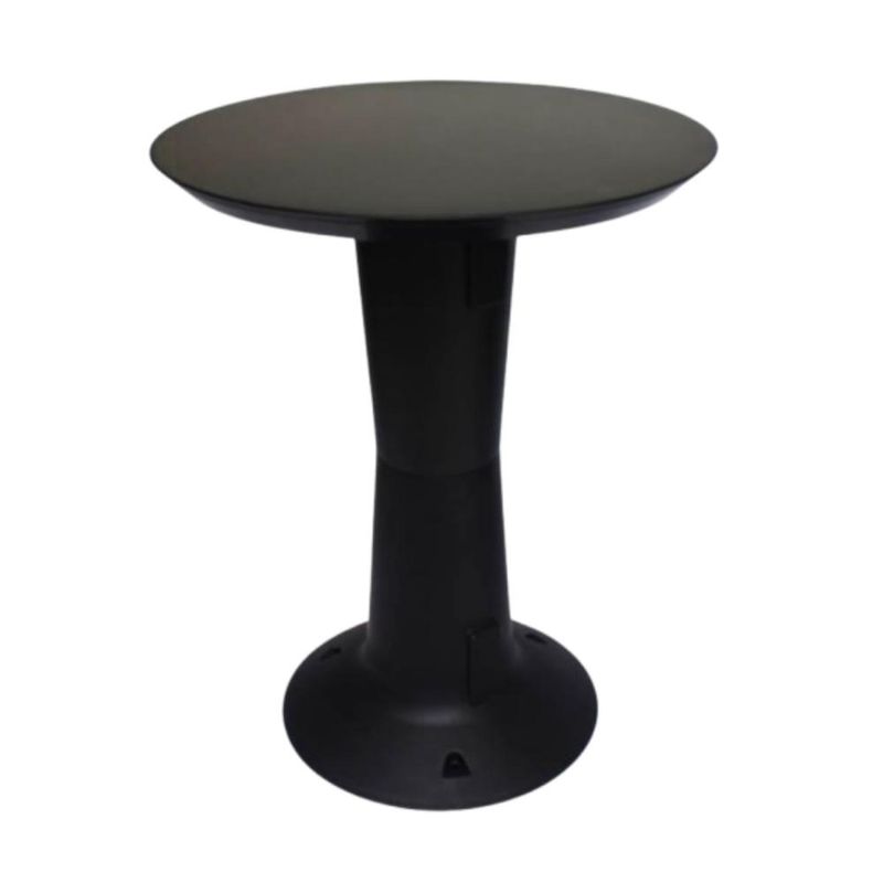Mesa Redonda Eclipse 60cm em Polipropileno Preto Acrilys