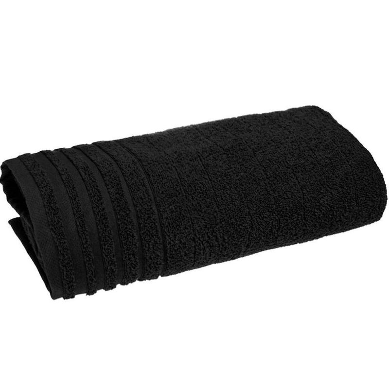 Toalha de Rosto Glamour 50x80CM 100% Algodão 450g-m² Preto Tessi