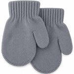 Kit 2 Pares Luva para Bebê 13x10cm Tecido Flexível Cinza Amarelo Bene Casa