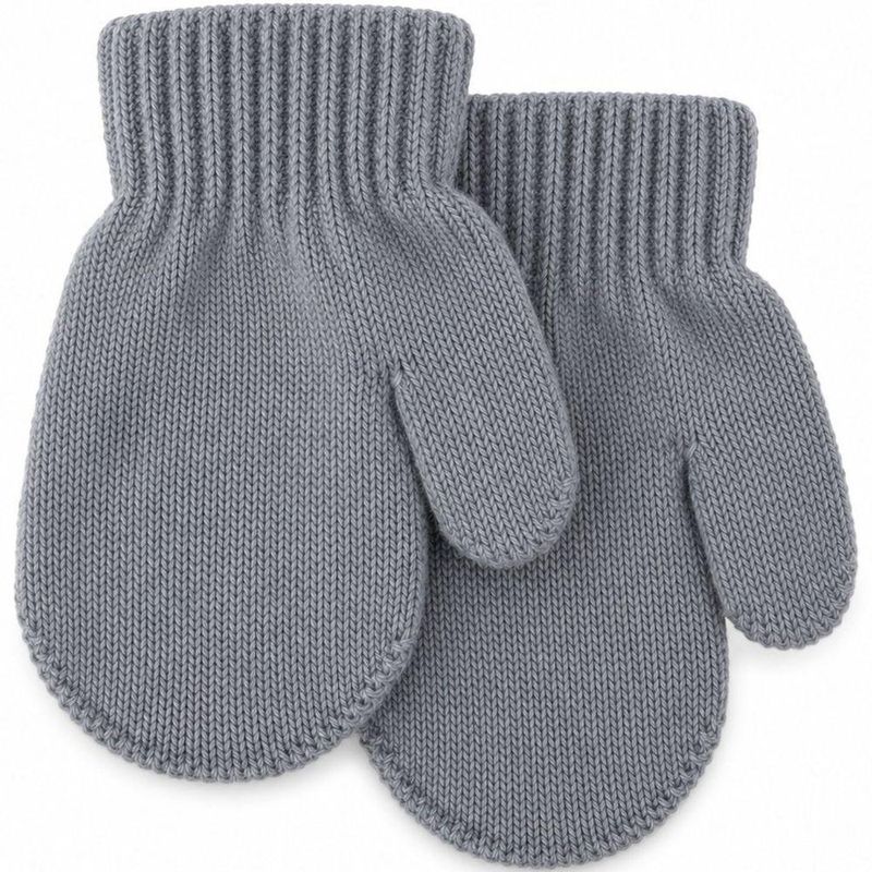 Kit 2 Pares Luva para Bebê 13x10cm Tecido Flexível Cinza Amarelo Bene Casa