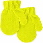 Kit 2 Pares Luva para Bebê 13x10cm Tecido Flexível Cinza Amarelo Bene Casa