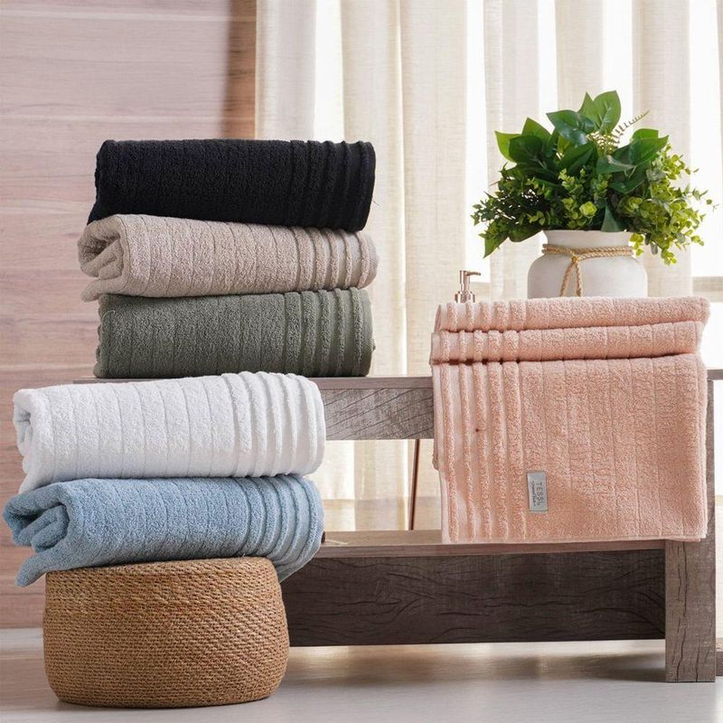 Toalha Banhão Glamour 80x150CM 100% Algodão 450g-m² Rosa Areia Tessi