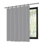 Cortina Blackout Cortina Blackout Cinza 140x140CM PVC para Varão Vida Pratika