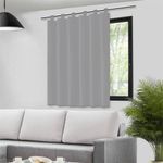 Cortina Blackout Cortina Blackout Cinza 140x140CM PVC para Varão Vida Pratika