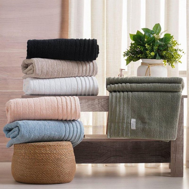 Toalha Banhão Glamour 80x150CM 100% Algodão 450g-m² Verde Musgo Tessi