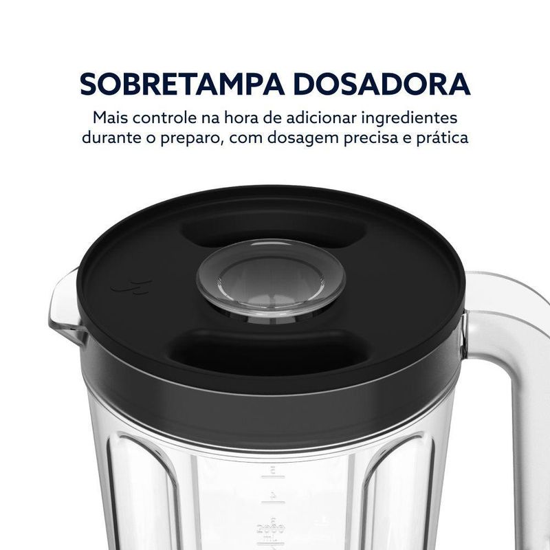 Liquidificador Oster OLIQ450-127 1100W 3,3L Preto 5 Velocidades 110V