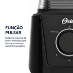 Liquidificador Oster OLIQ450-127 1100W 3,3L Preto 5 Velocidades 110V