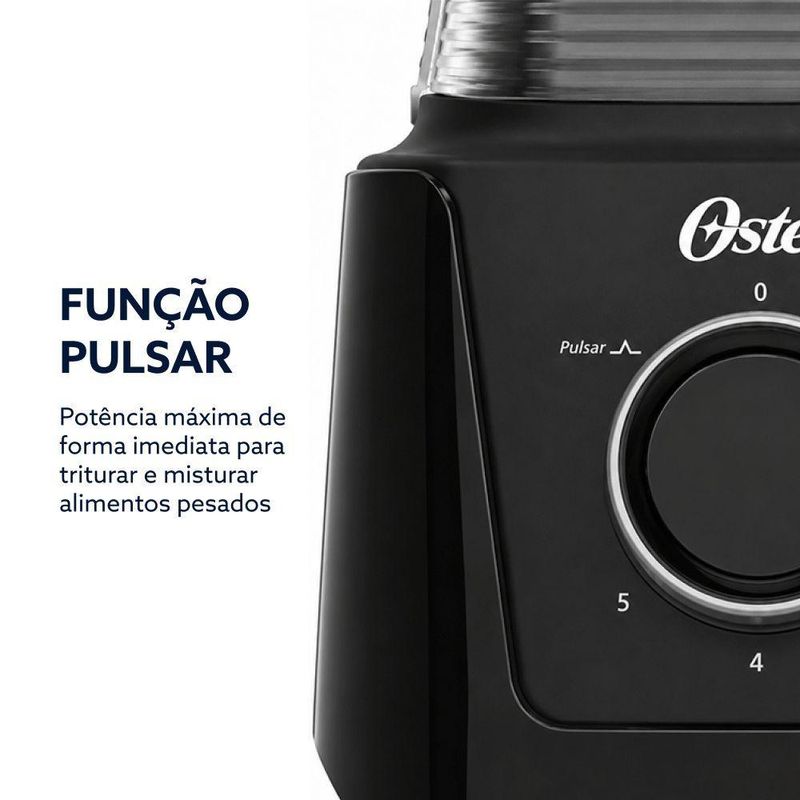 Liquidificador Oster OLIQ450-127 1100W 3,3L Preto 5 Velocidades 110V