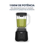 Liquidificador Oster OLIQ450-127 1100W 3,3L Preto 5 Velocidades 110V