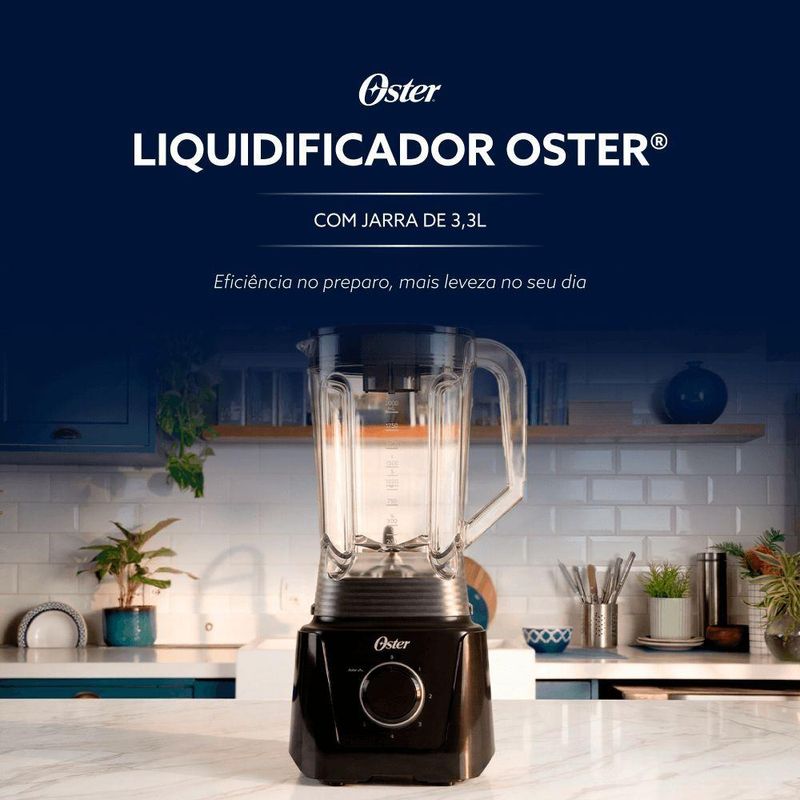 Liquidificador Oster OLIQ450-127 1100W 3,3L Preto 5 Velocidades 110V