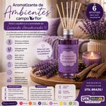 Aromatizante com Varetas Campo Flor Perfuma Continuamente Frasco Decorativo Amadeirado 250ML