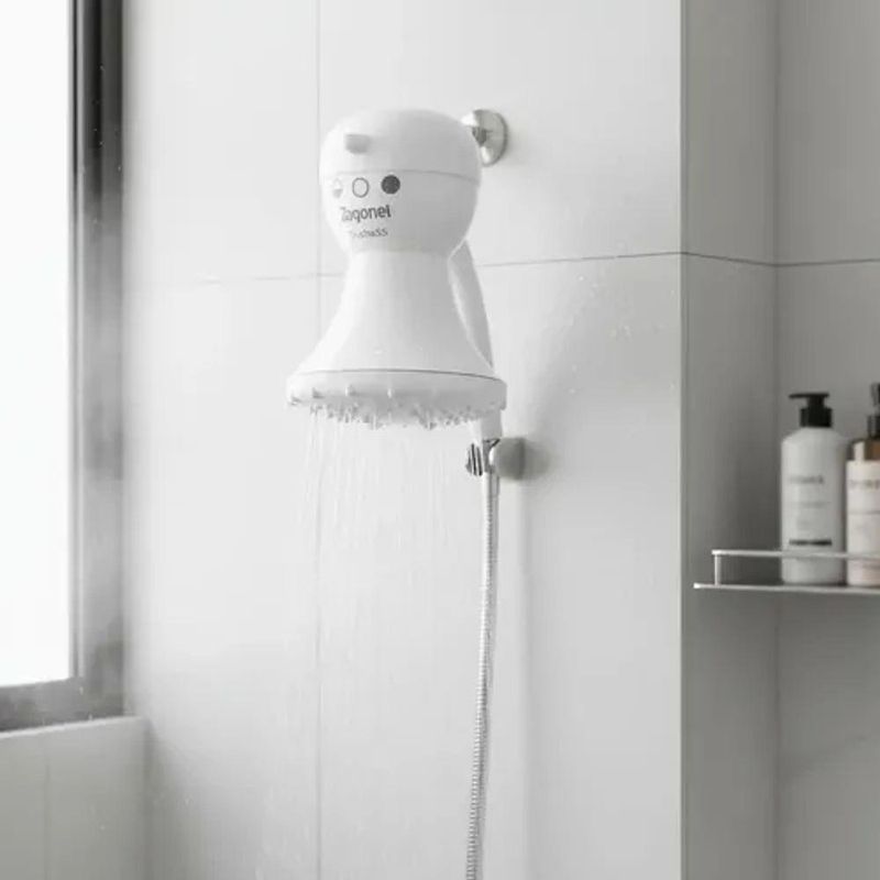 Ducha Elétrica SS 3T 5200W Instalação Prática Branca Zagonel 220V