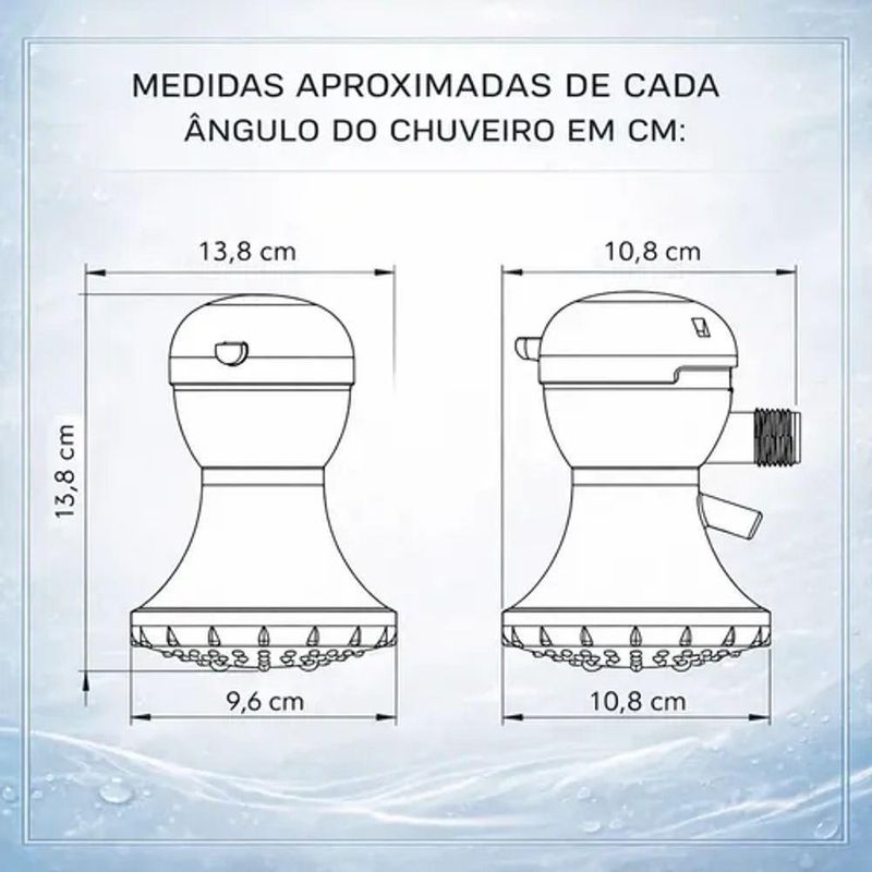 Ducha Elétrica SS 3T 5200W Instalação Prática Branca Zagonel 220V