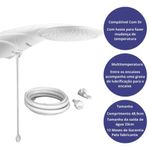 Ducha Elétrica Advance Eletr 7500W Controle Eletrônico Branco Lorenzetti