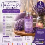 Aromatizante de Ambientes com Varetas Campo Flor Perfuma Continuamente Alfazema 250ML