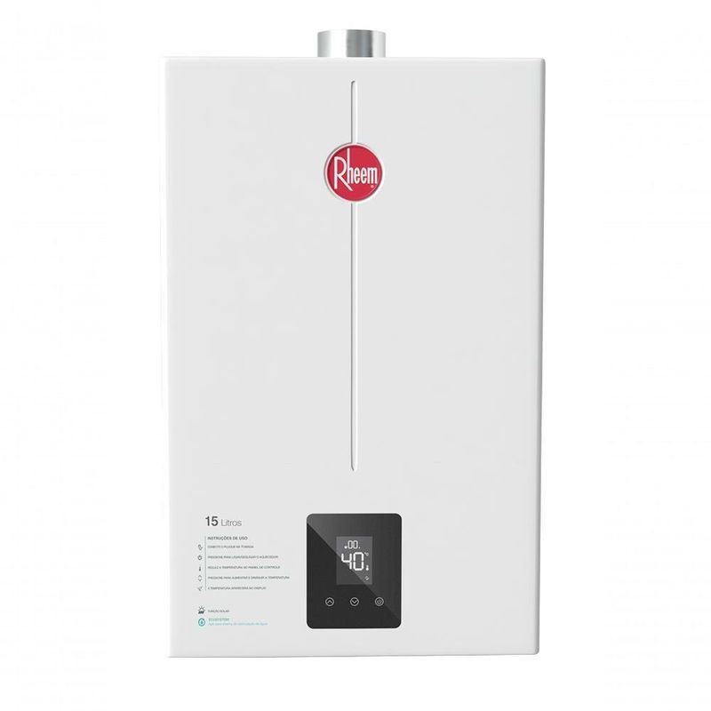 Kit Aquecedor a Gás com Bomba de Circulação RB3AP15PVPTIK1 Branco Rheem Bivolt