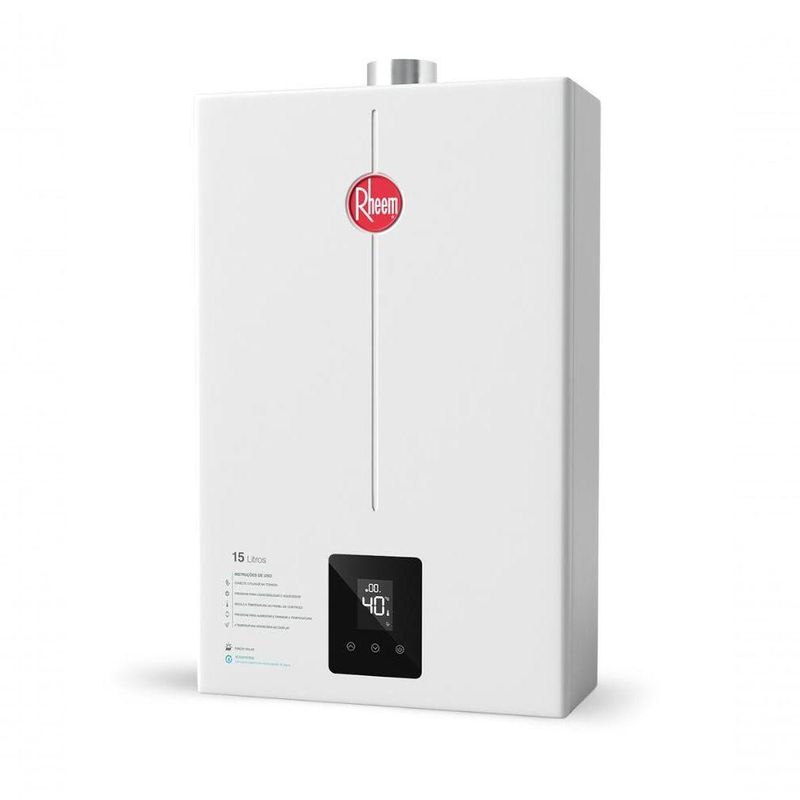 Kit Aquecedor a Gás com Bomba de Circulação RB3AP15PVPTIK1 Branco Rheem Bivolt