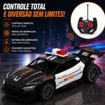 Carrinho de Controle Remoto Policia Esportivo Veloz Escala 1:22 Recarregavelusb Yeet