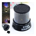 Abajur Projetor Teto Parede Infantil Estrelas Coloridas Preto Led Usb Yeet
