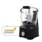 Processador de alimentos britânia bmn04a 420w 500ml lâmina inox