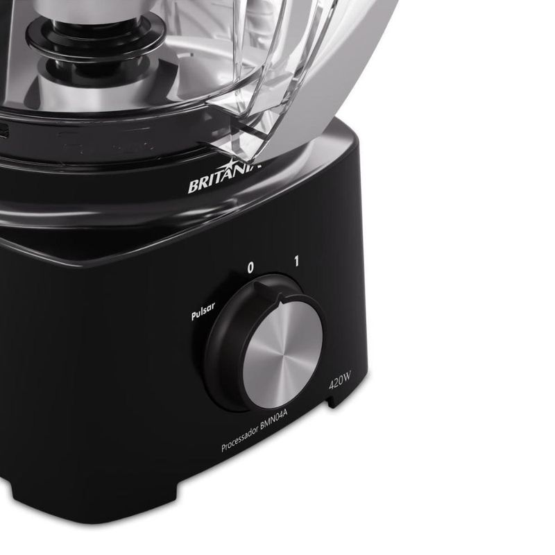 Processador de alimentos britânia bmn04a 420w 500ml lâmina inox