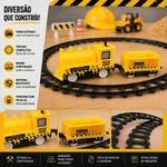 Trenzinho Infantil Classico Ferrorama Construção com Trilhos Motor a Pilha Locomotiva Yeet