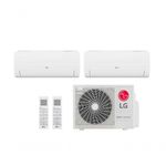 Ar Condicionado Multi Split Inverter LG 2x Evap Hiwall 12000 BTUS Quente e Frio 220V AMNW12GSJA1