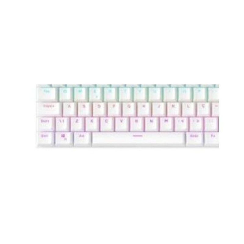 Teclado Gamer Mecânico Fortrek Gravity 100 Fullsized Switches Outemu Red Iluminação Rainbow Branco