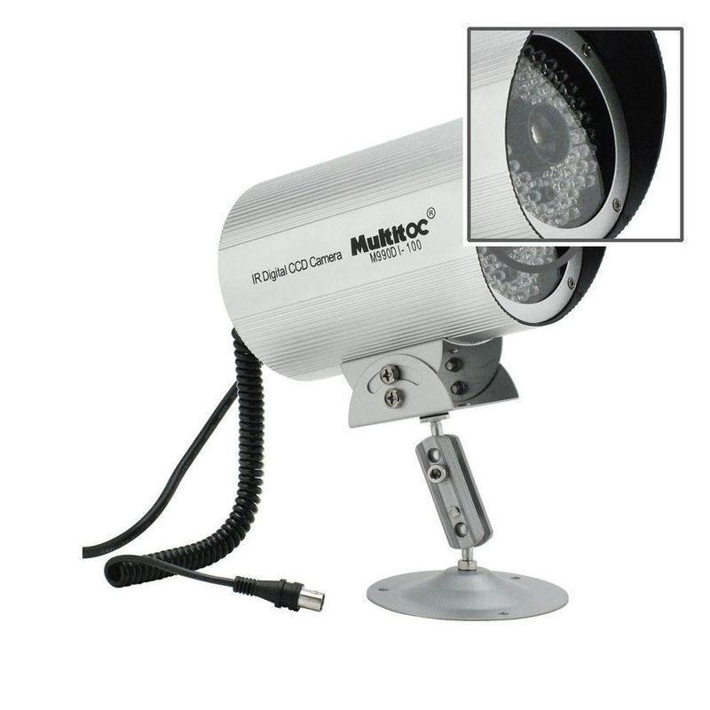 Câmera IR100 CCD Color 420TVL BNC com Infravermelho 100m Multitoc