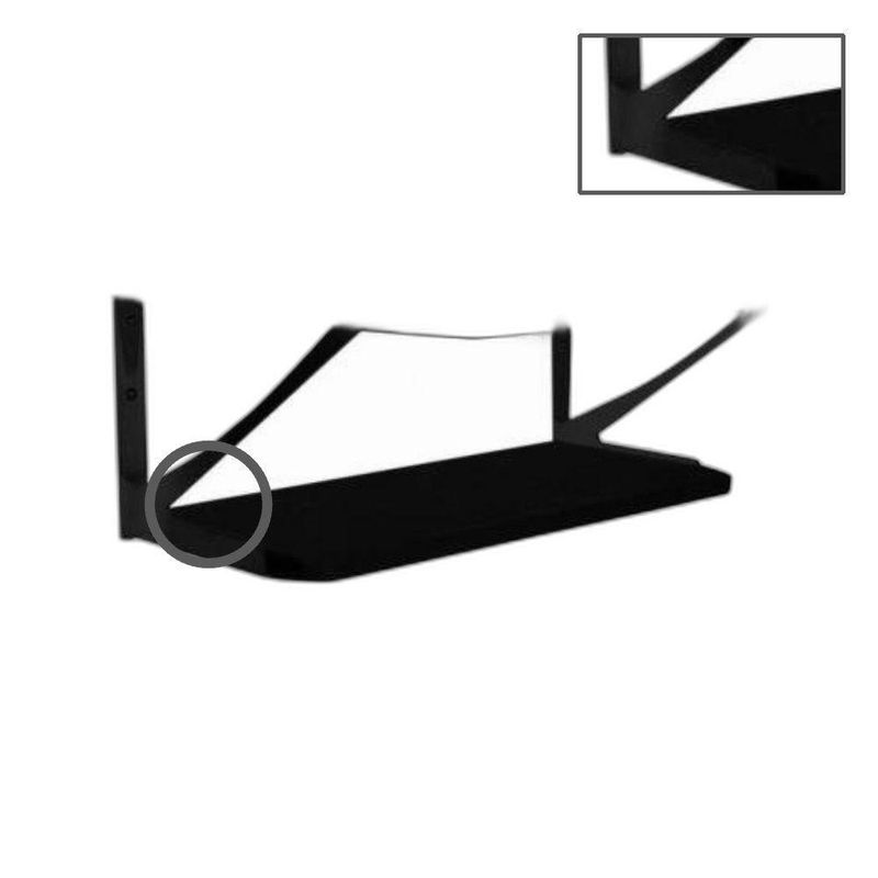 Kit Prateleiras Decore Retangular MDP Preto Multivisão 3 Peças
