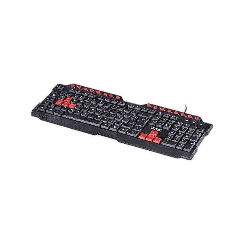 Teclado Gamer Vinik Vx Dragon GT100 ABNT2 16 Teclas Multimidia Preto Vermelho