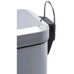 Lixeira retangular 5 litros aço inox slin kala pedal antiderrapante