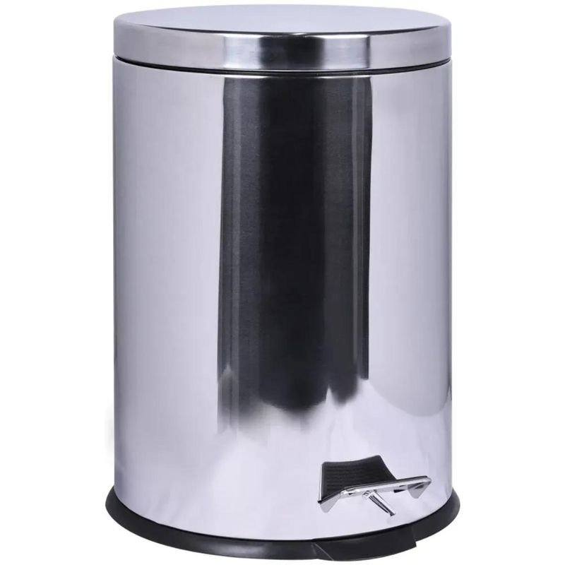 Lixeira redonda 20 litros aço inox com pedal kala