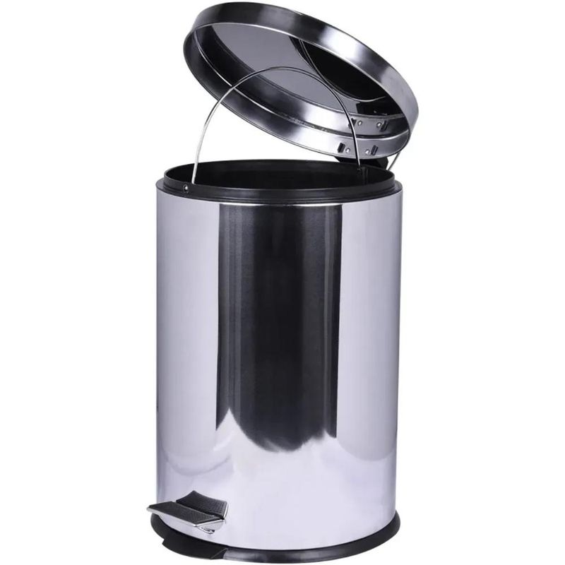 Lixeira redonda 20 litros aço inox com pedal kala