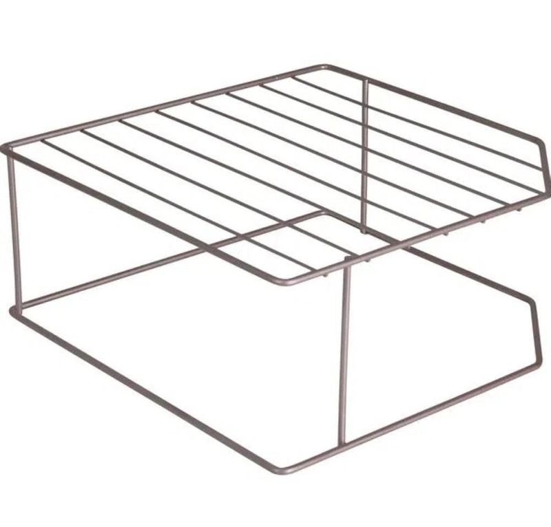 Organizador pratos louças para pia horizontal 2 niveis metalizado lavanda 990746 bel