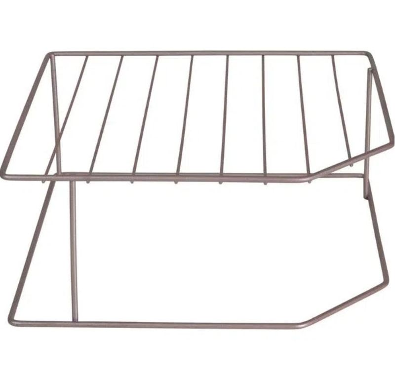 Organizador pratos louças para pia horizontal 2 niveis metalizado lavanda 990746 bel