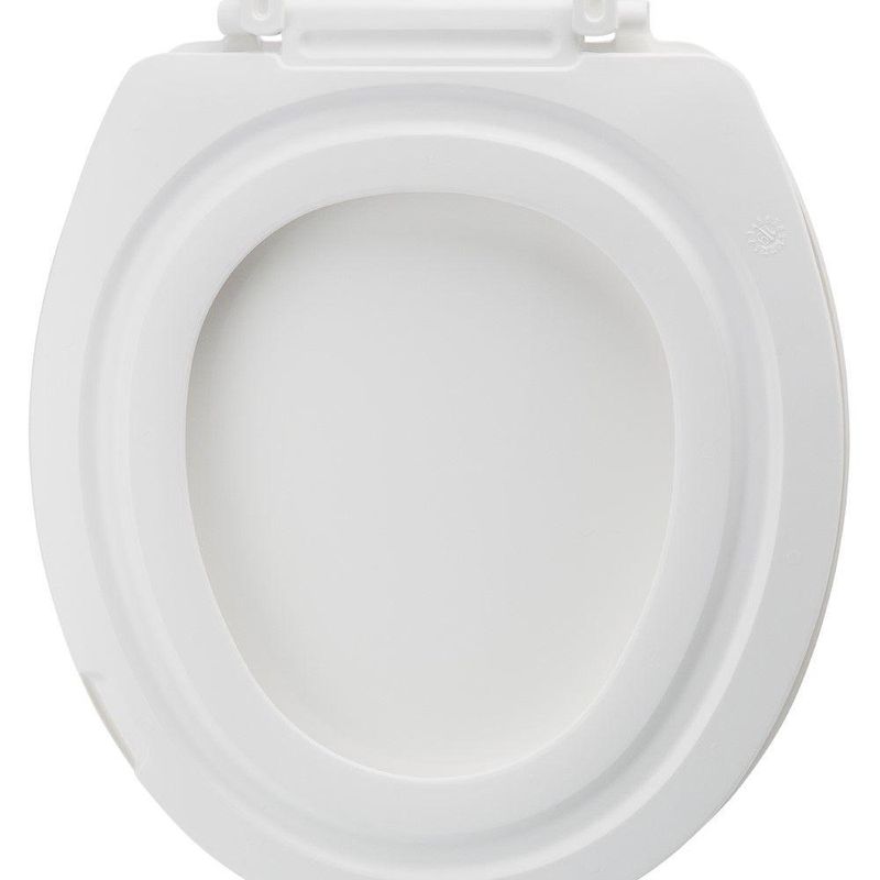 Assento sanitário almofadado branco liege eva pp nylon pu ecológico rebaixo higiênico compatível oval