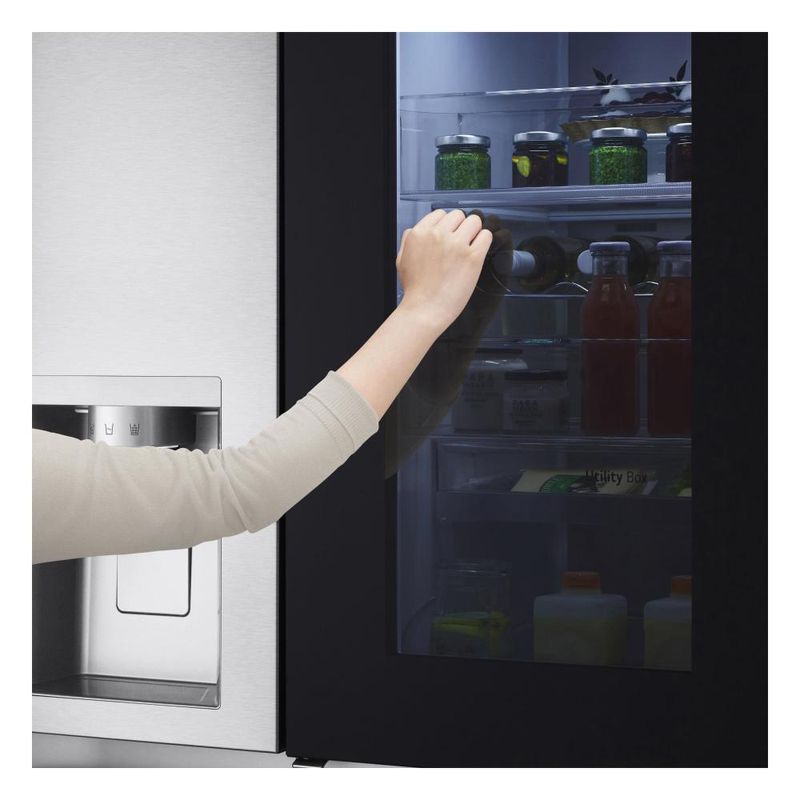 Geladeira lg side by side instaview gc-x267gl5 628l inox look inverter bivolt