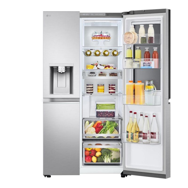Geladeira lg side by side instaview gc-x267gl5 628l inox look inverter bivolt