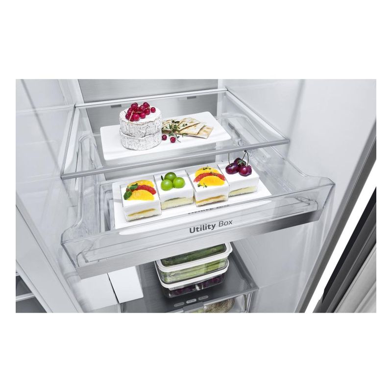 Geladeira lg side by side instaview gc-x267gl5 628l inox look inverter bivolt
