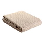 Colcha matelassê quadrat casal  2 porta travesseiros bege