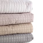 Colcha matelassê quadrat casal  2 porta travesseiros bege