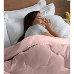 Edredom hotel saphira casal toque 300 fios rosa poliéster