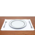 Jogo americano ponto ajour wolff de algodão branco 45cm