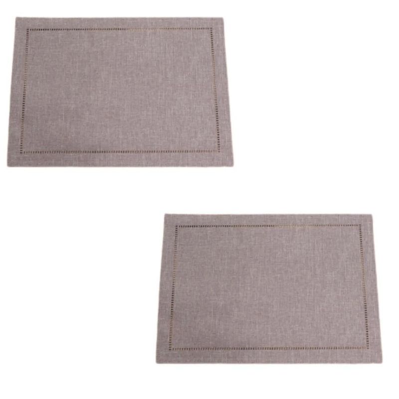 Kit 2 lugar americano argivai 35cmx50cm glamour taupe