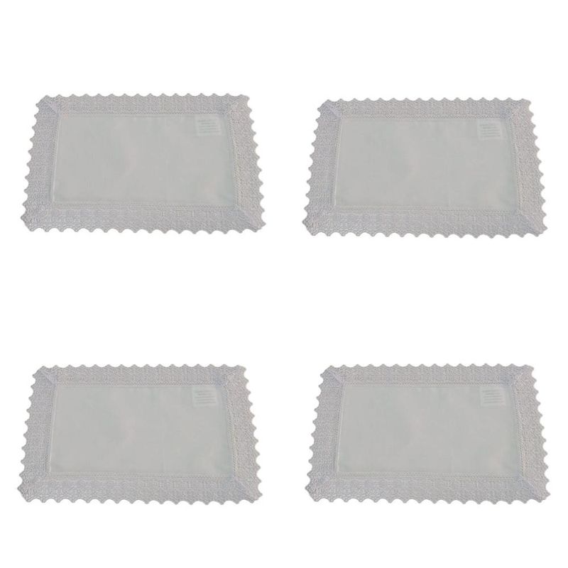 Jogo americano com 4 lugares 45 x 30 branco renda
